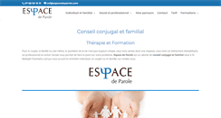 Desktop Screenshot of espacedeparole.com