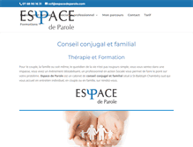 Tablet Screenshot of espacedeparole.com